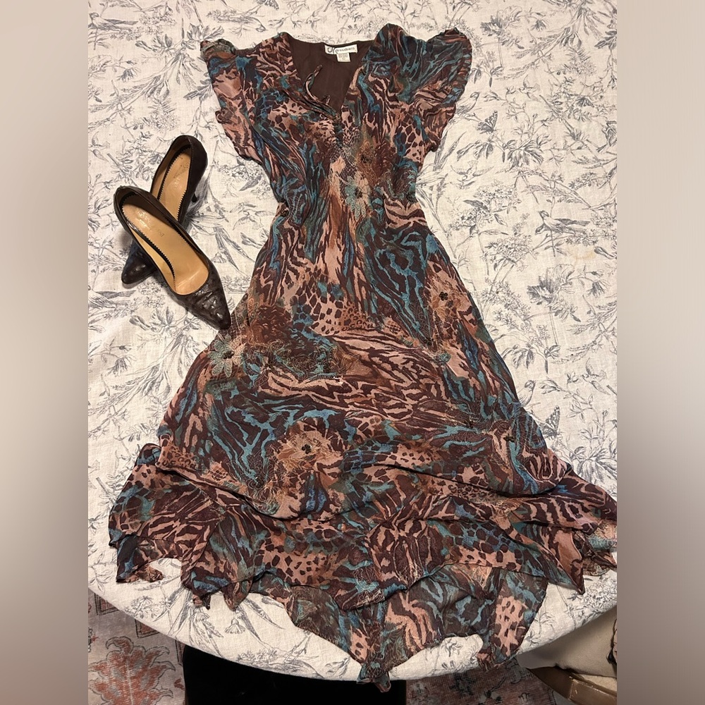 Vintage Dress Barn Multi Print Dress